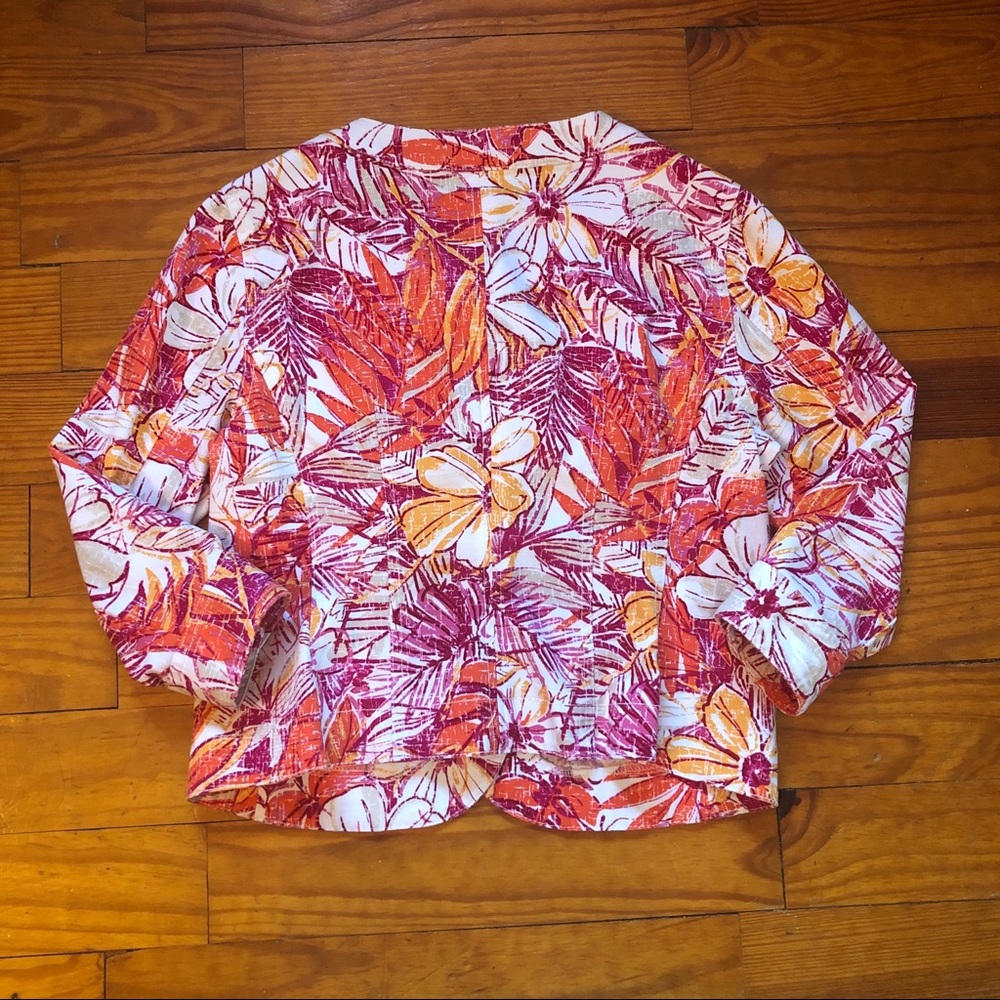 Tropical Print Ruby Rd. Jacket - Picture 5 of 6